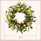 Spring Wreaths for Front Door, 22" Artificial Lemon & Greenery Wreath – Summer Lemon Eucalyptus Wreath for Indoor & Outdoor Home, Wedding, Wall & Porch Décor